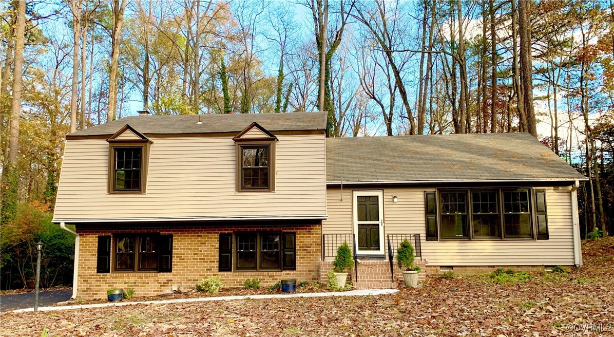 View of split level home