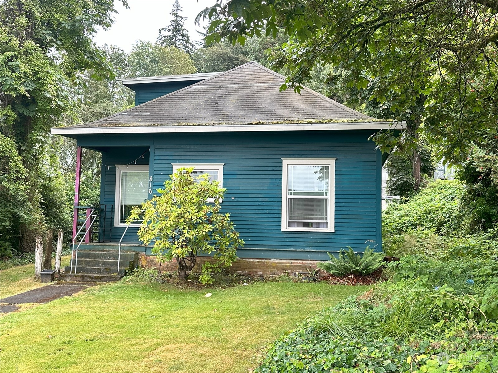 a house with a tree in front of it