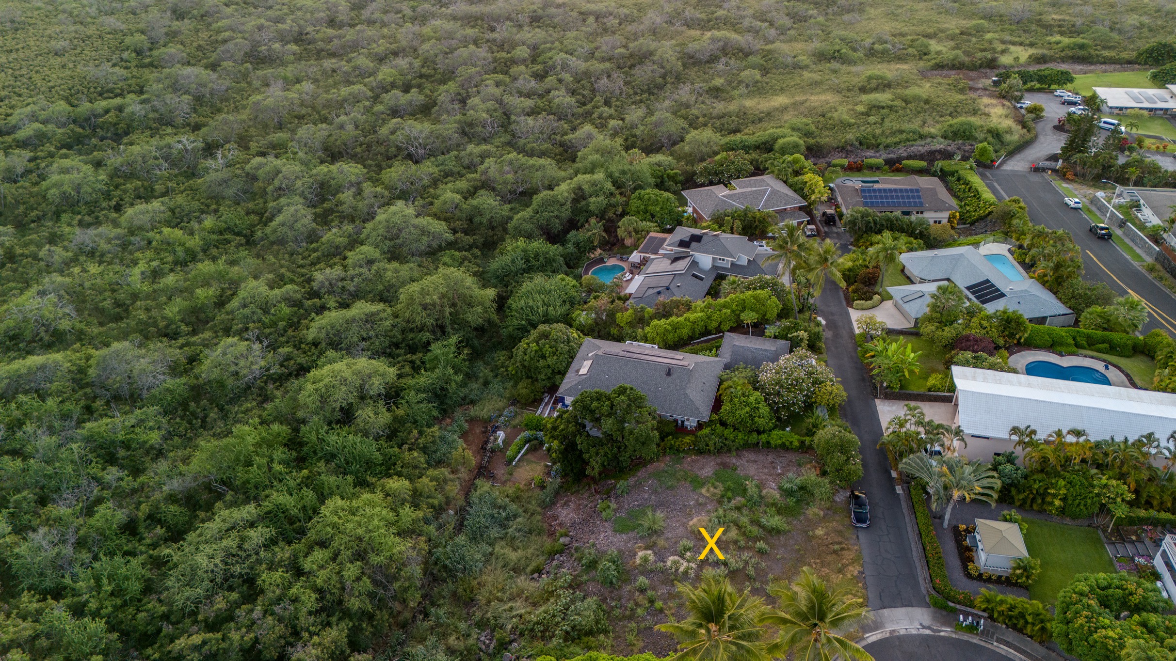 an aerial view of multiple house