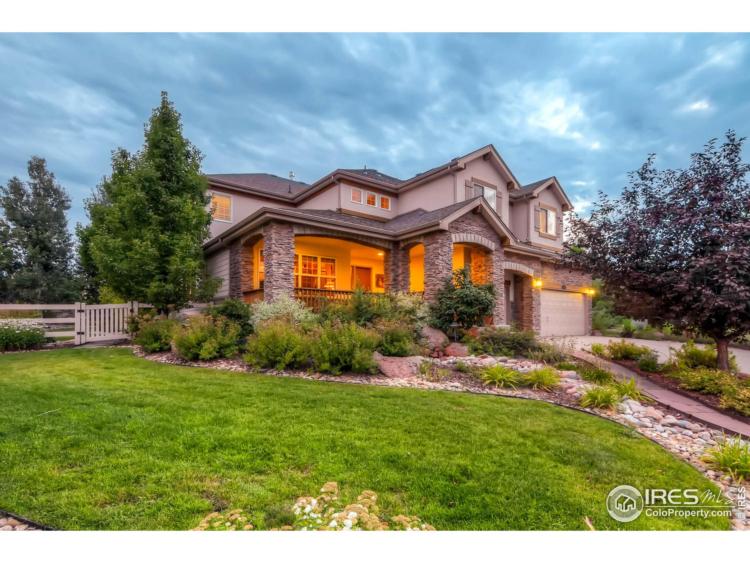 a house view with a garden space