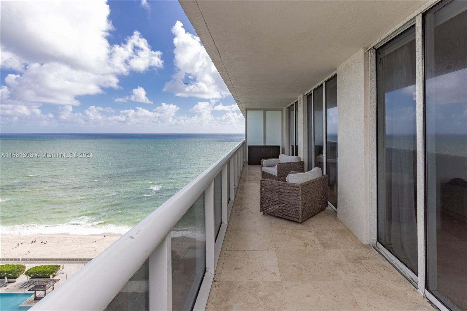 a view of balcony with couch