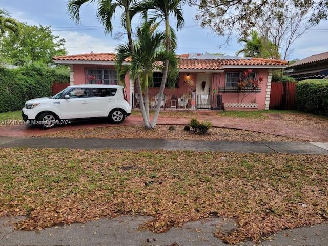 a view of a house with a patio