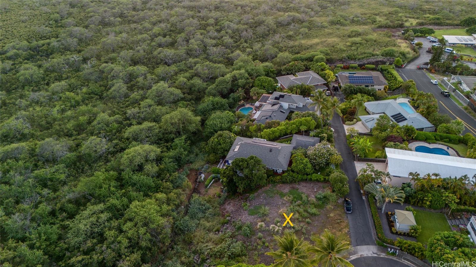 an aerial view of multiple house