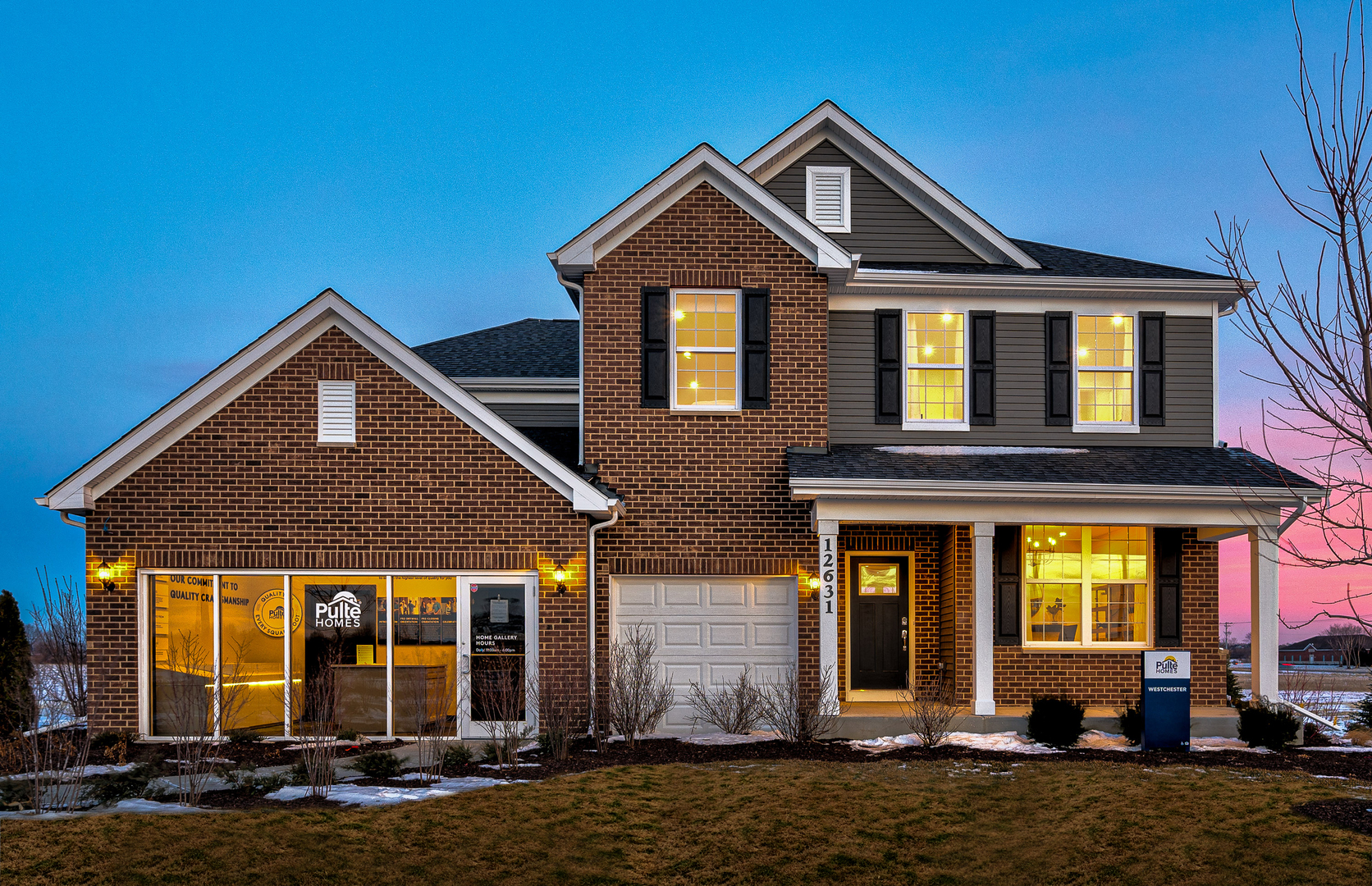 a front view of a house