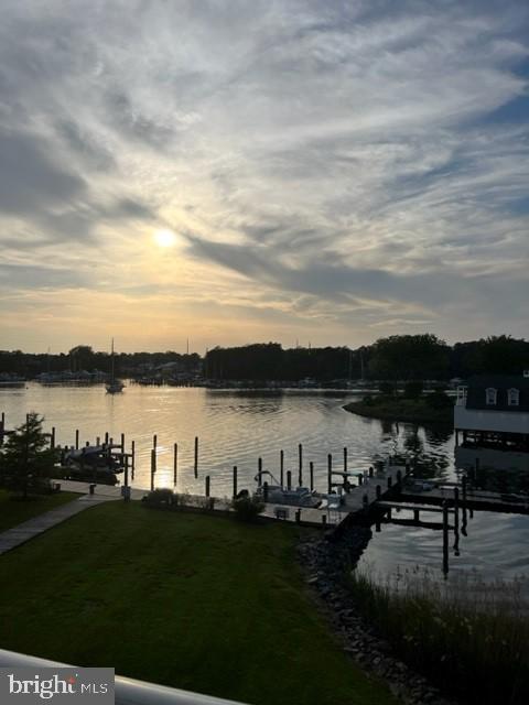 a view of a lake with houses with outdoor space