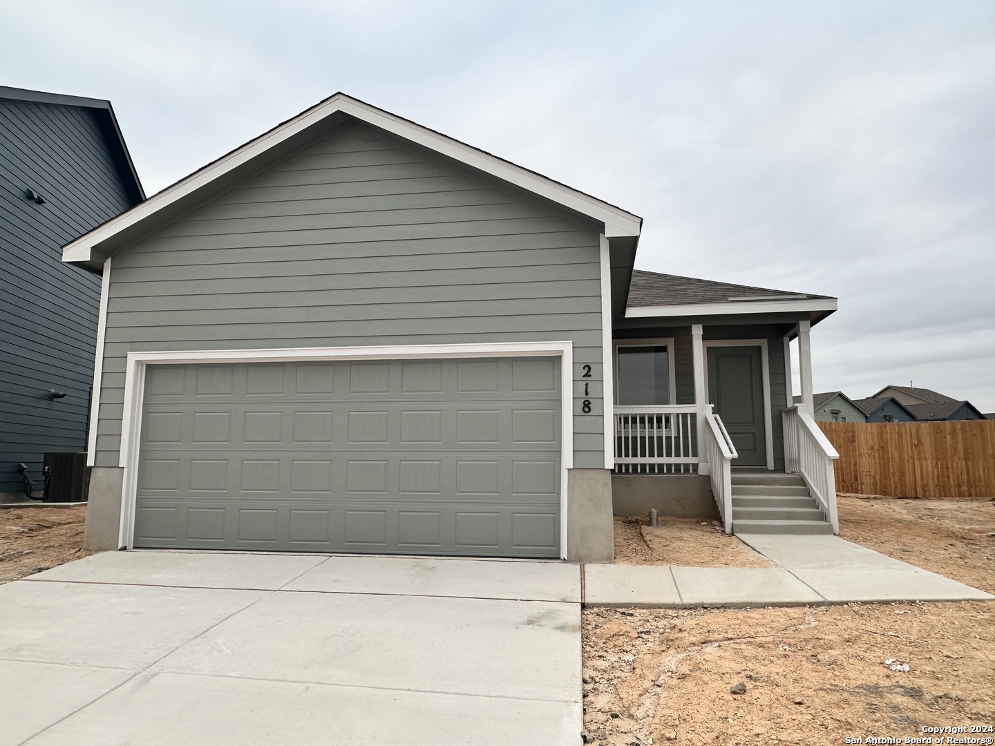 a front view of a house