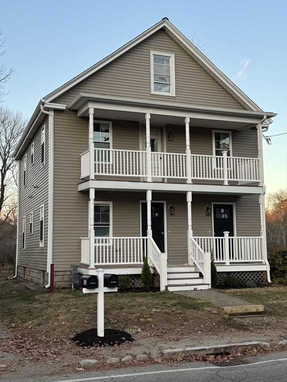 a front view of a house