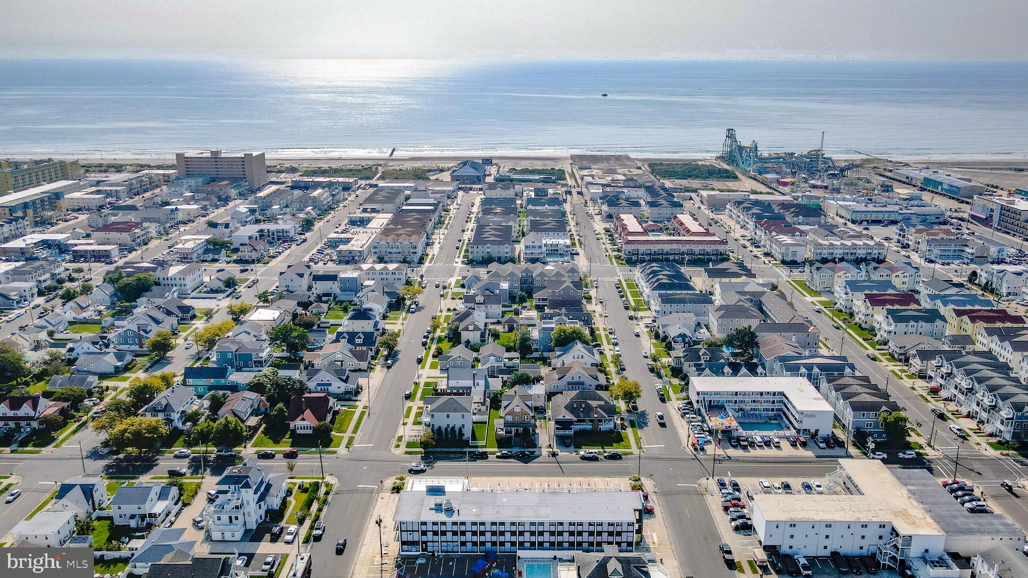 an aerial view of a city