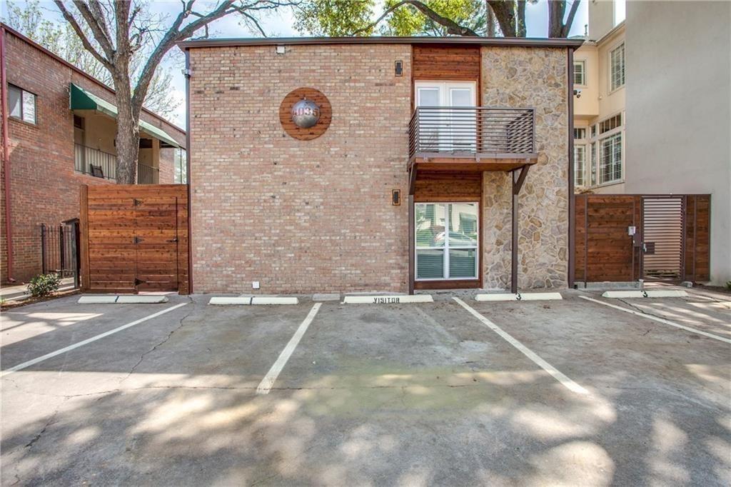 a brick building with a outdoor space