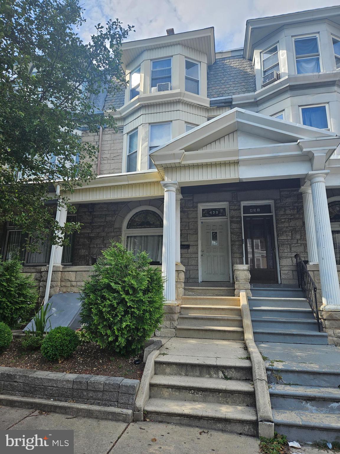 a front view of a house