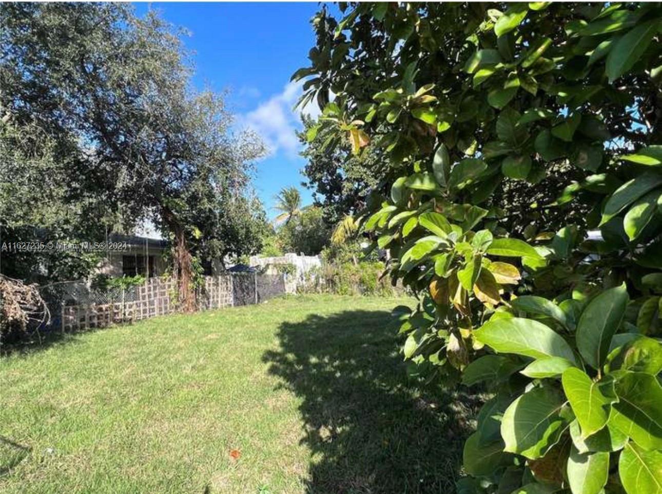 a view of yard with tree