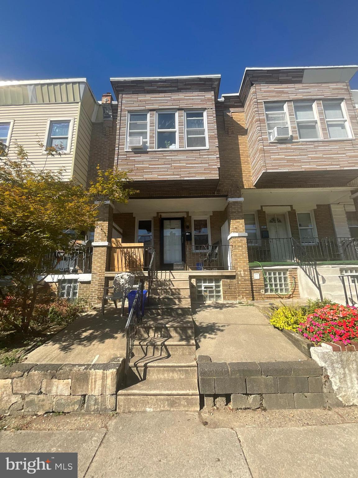 front view of a house with a porch