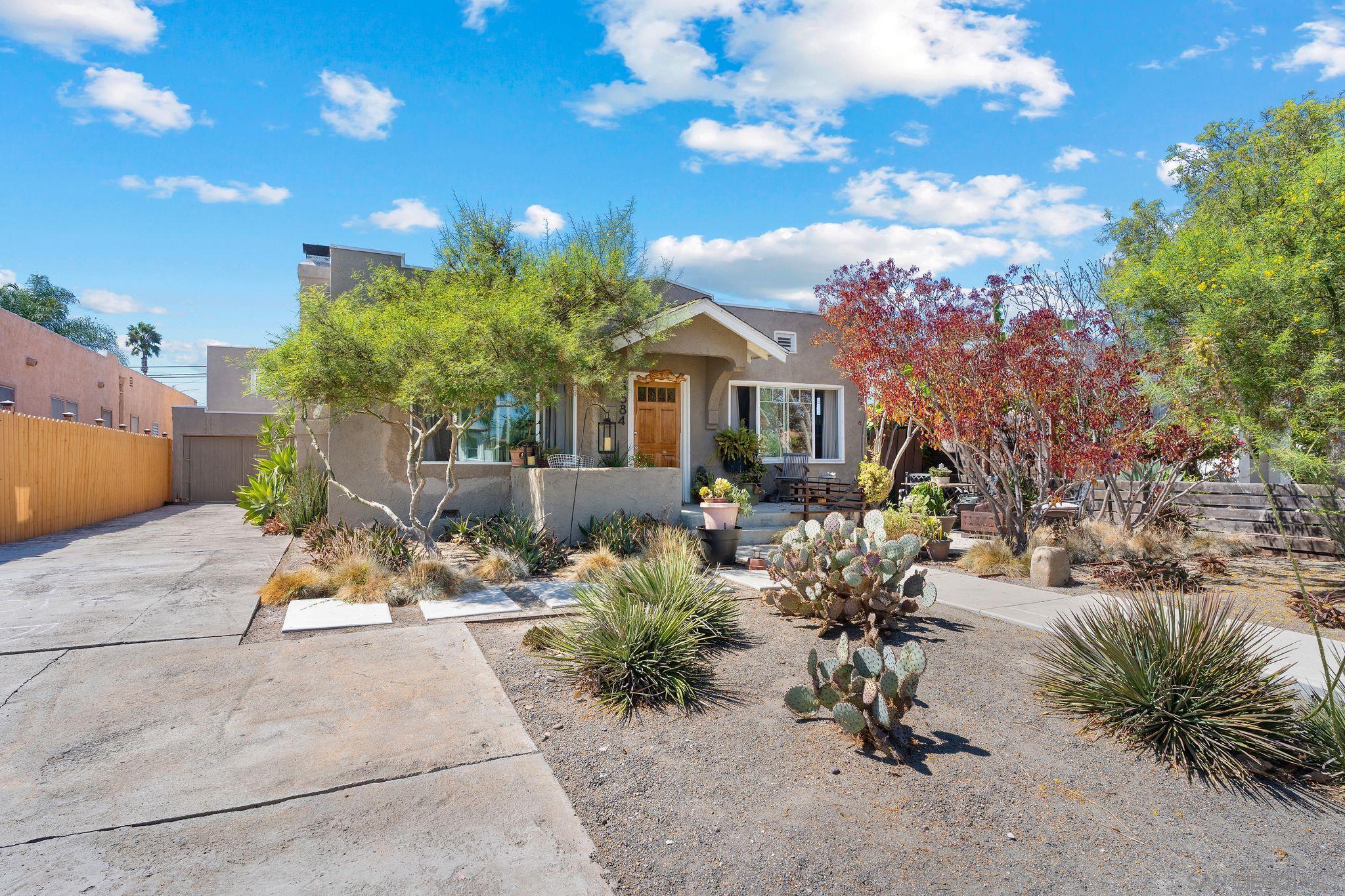 a view of a house with a patio