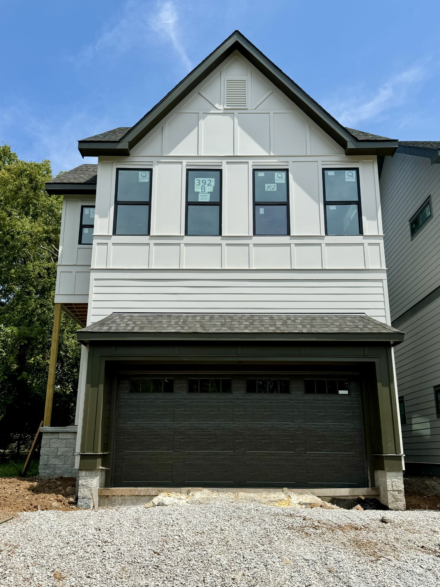 a front view of a house