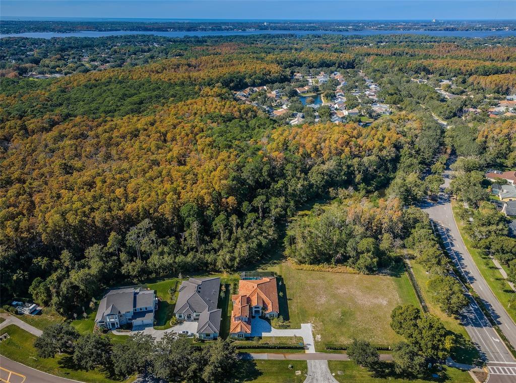 an aerial view of residential house with outdoor space