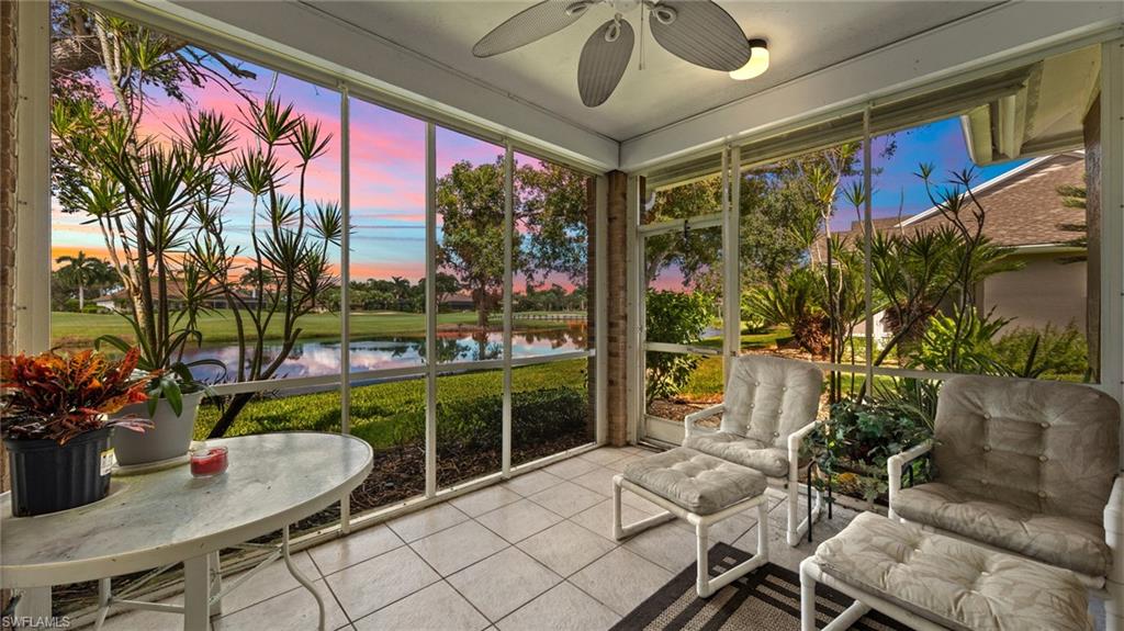 a outdoor living space with furniture