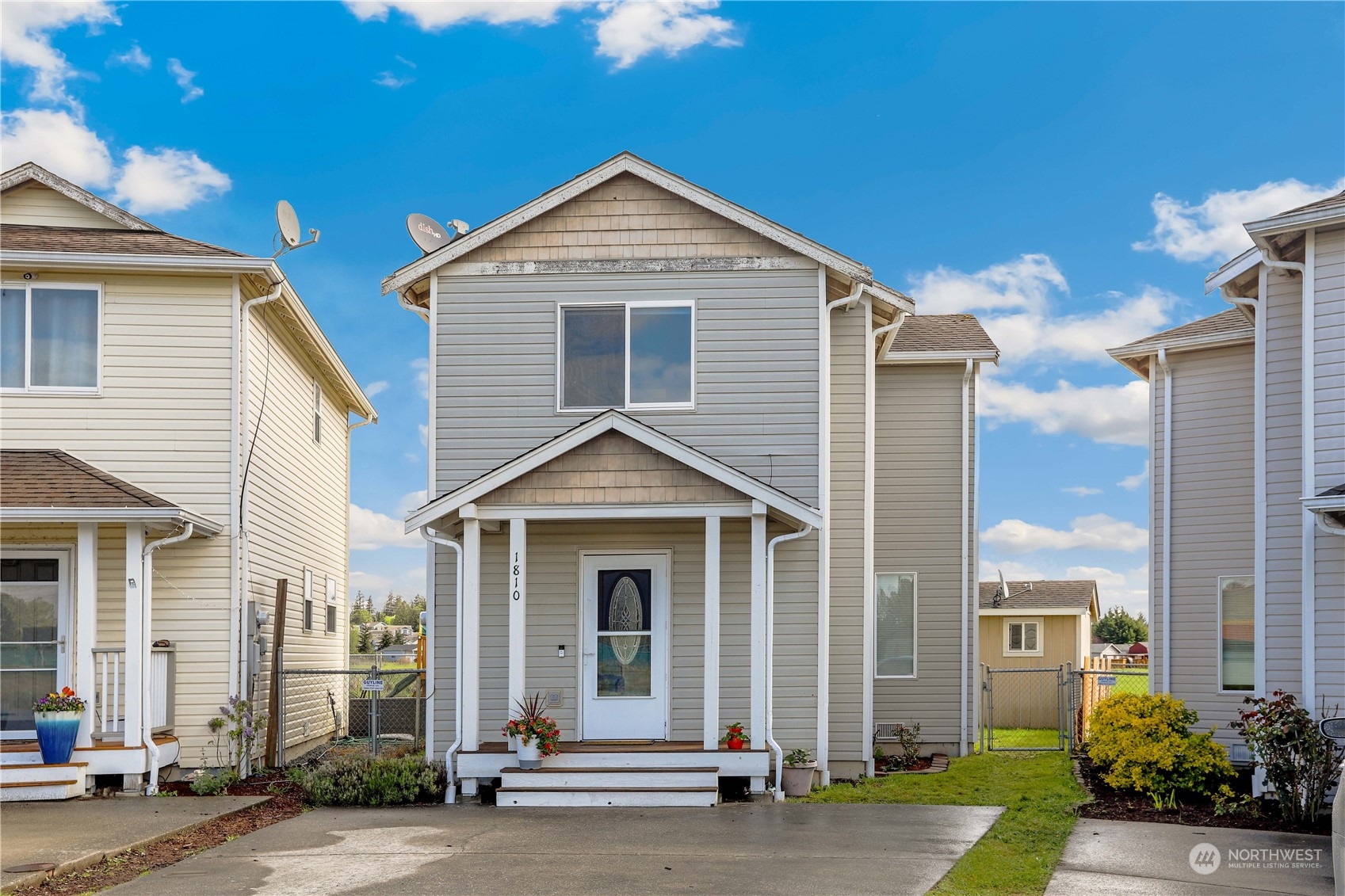 a front view of a house