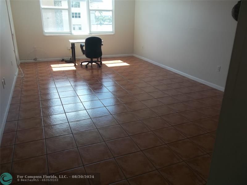 a living room with a window