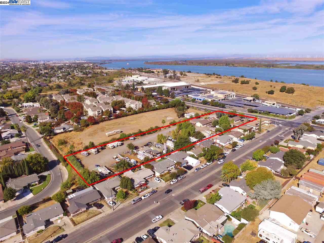 an aerial view of residential building with outdoor space