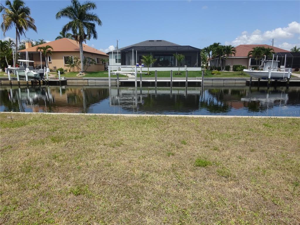 a view of a lake with houses