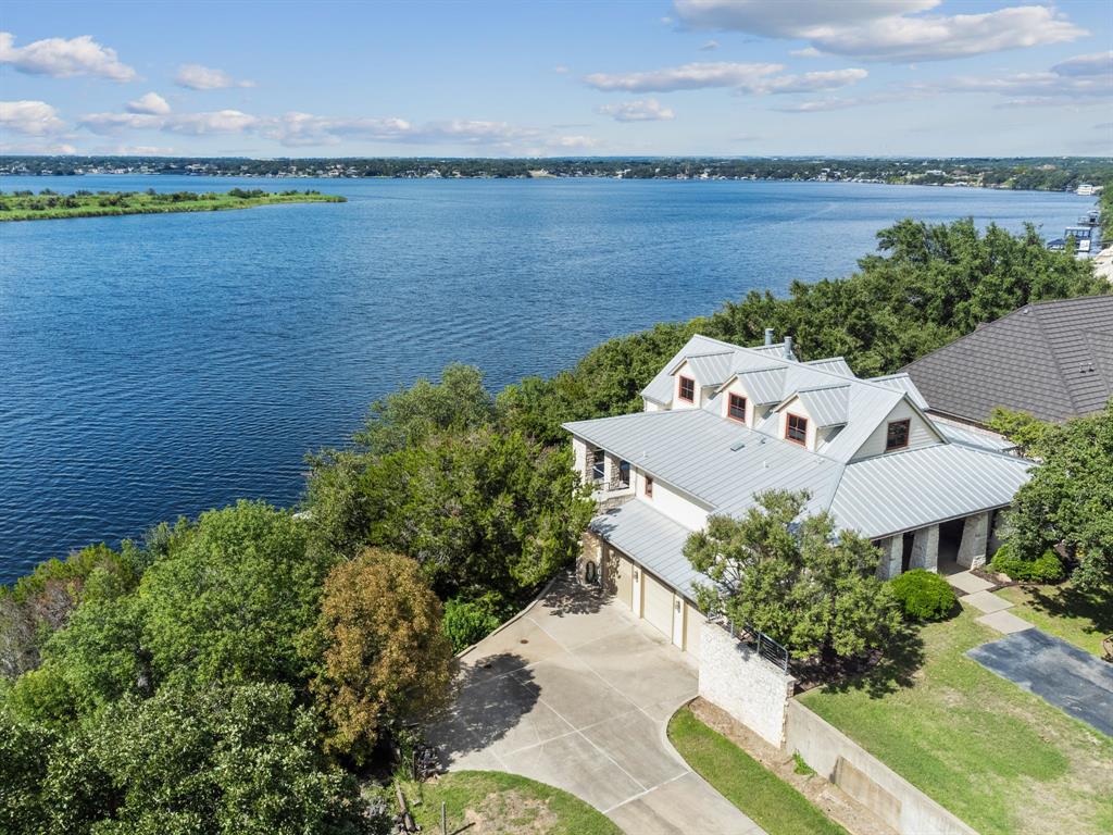 a view of a lake with a outdoor space