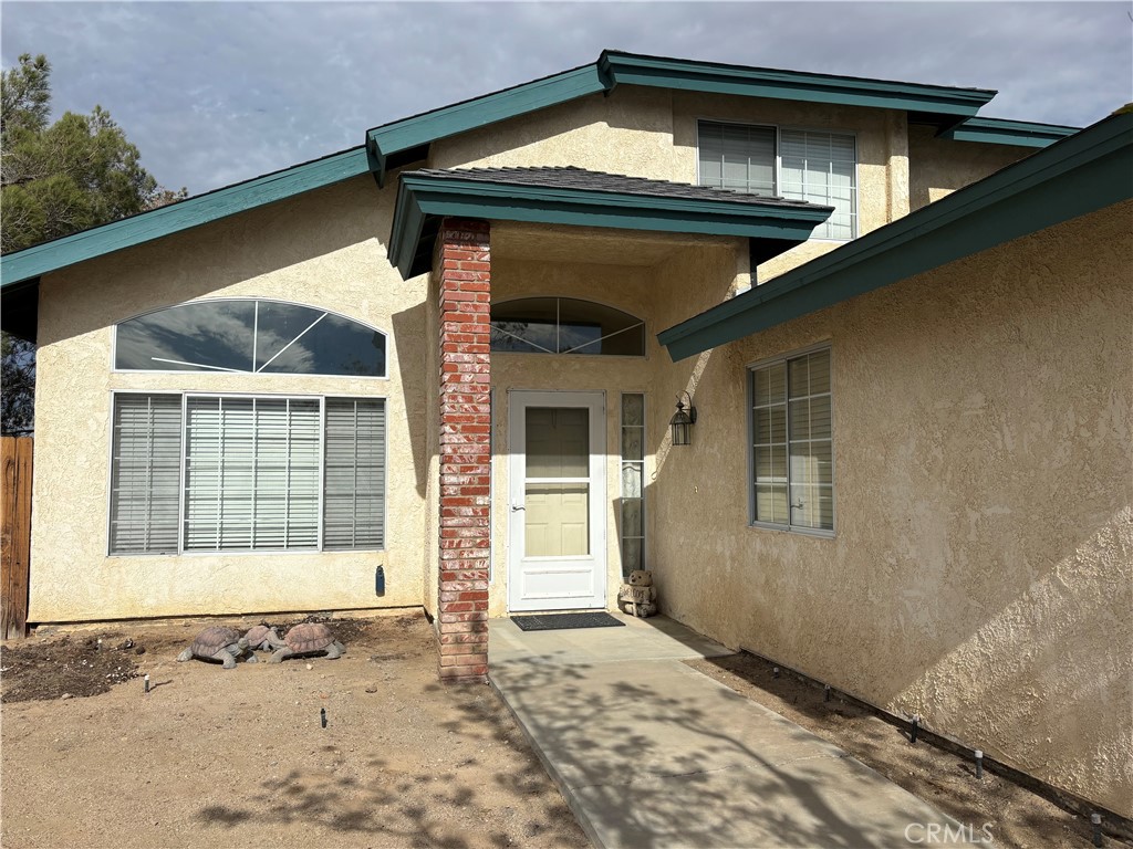 a front view of a house