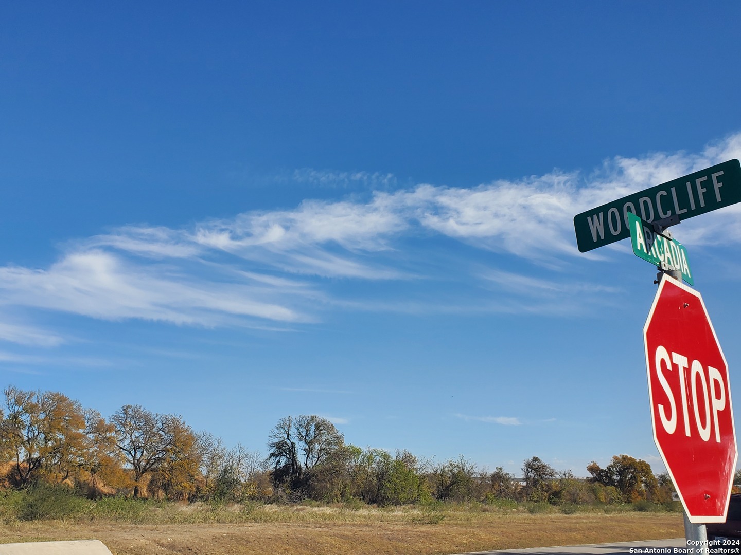 a view of street sign