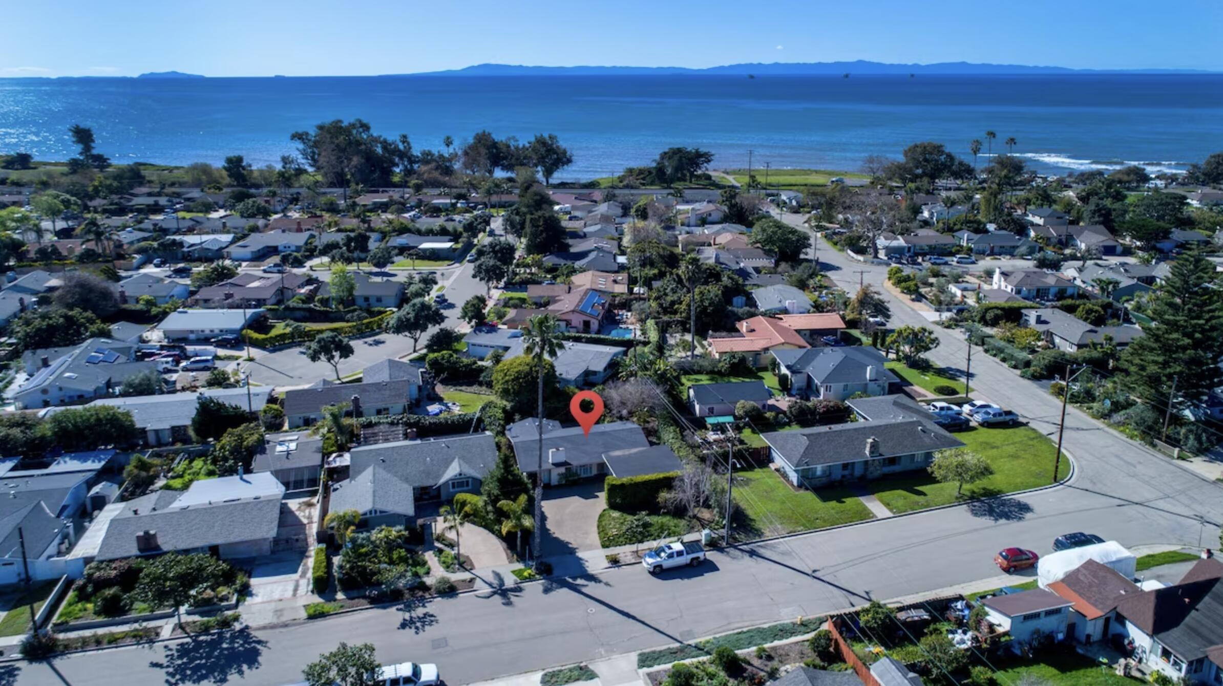 an aerial view of multiple house