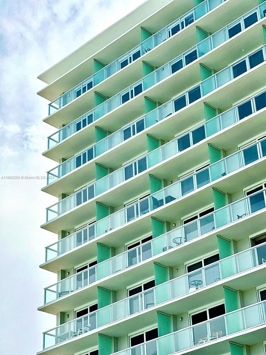 a view of a building with a window