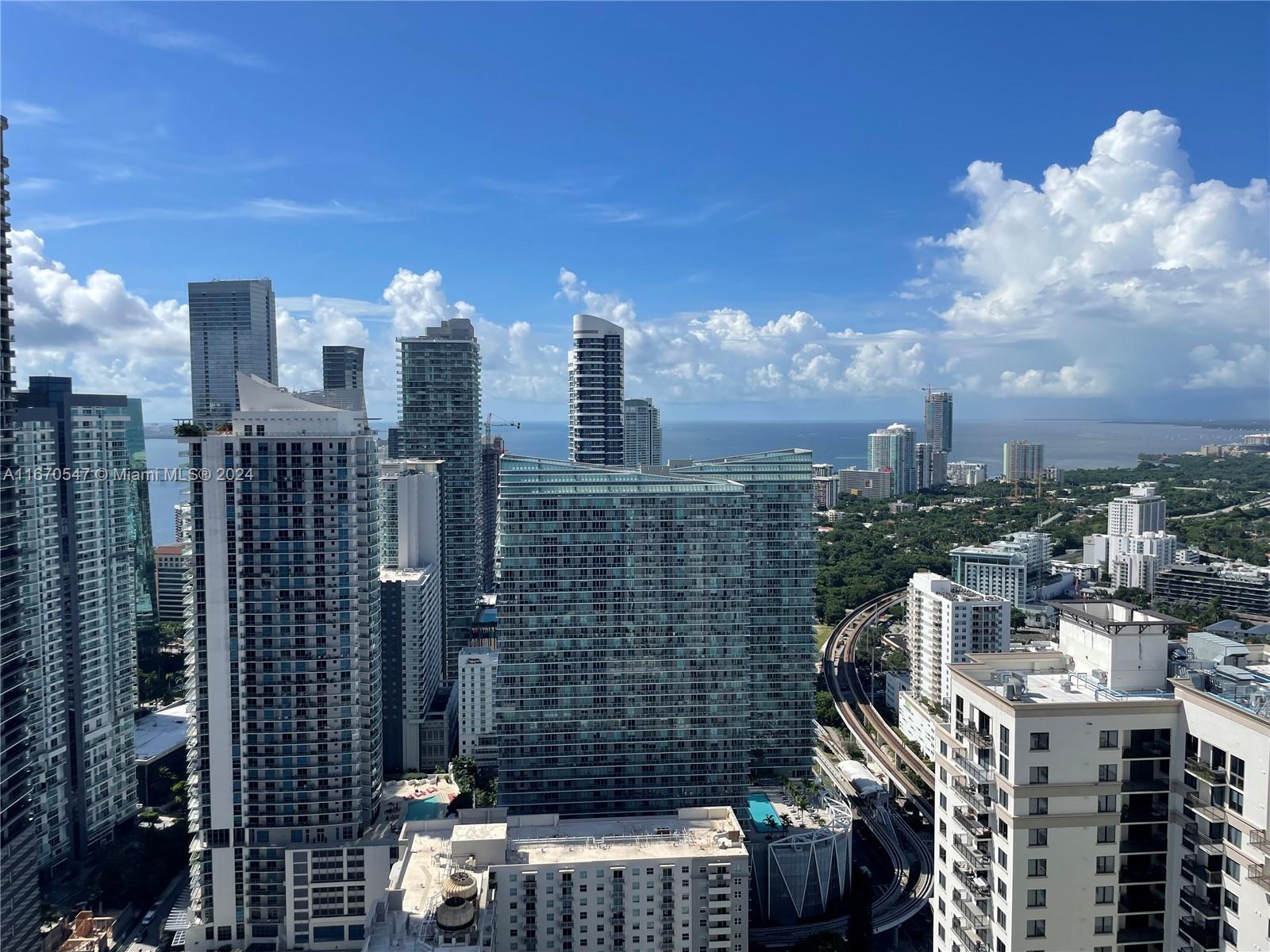 a city view with tall buildings