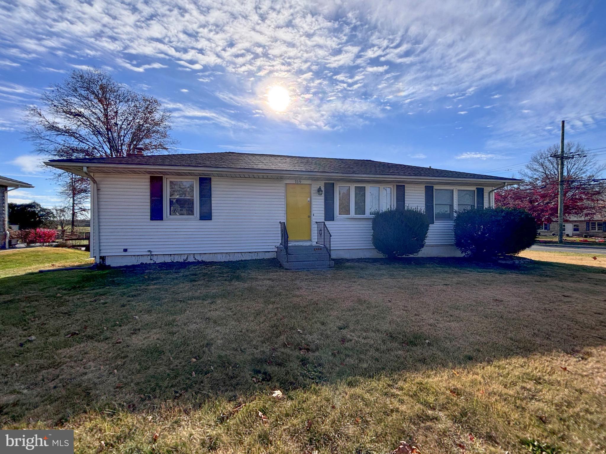 a view of house with backyard space and garden