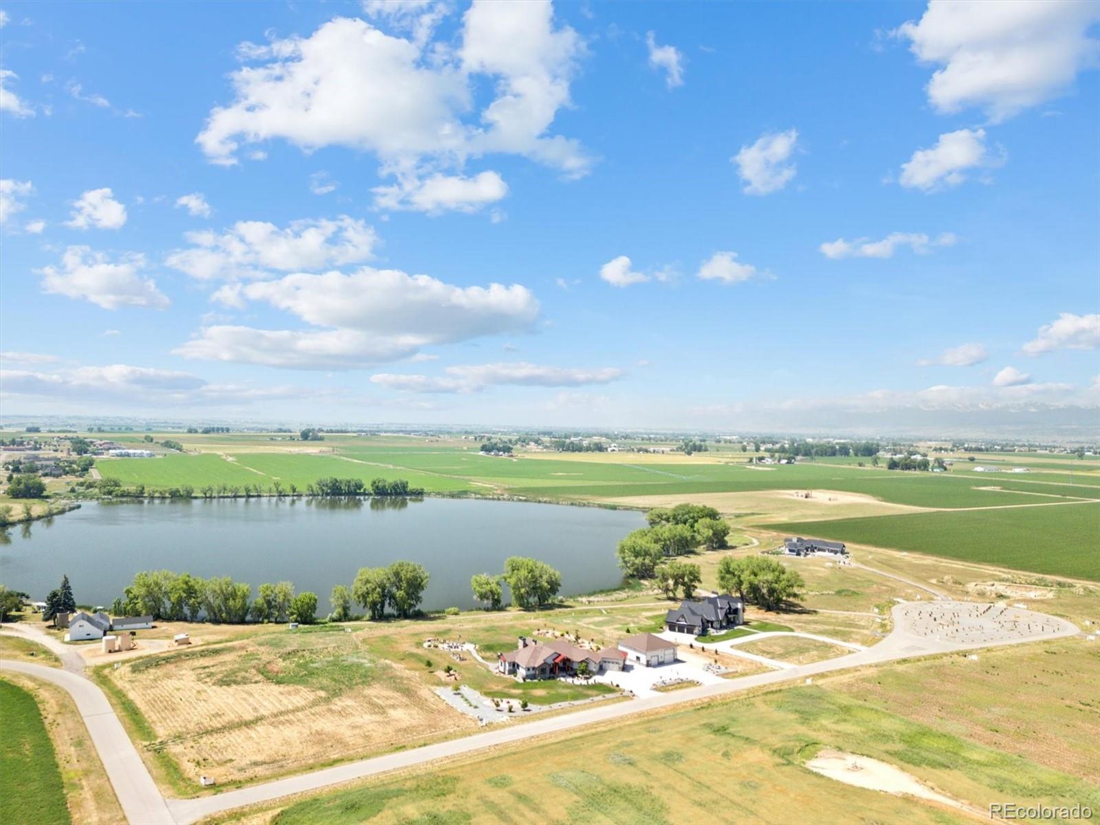 a view of a lake with outdoor space