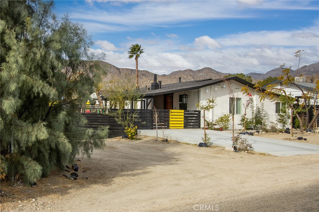 a view of a house with a patio