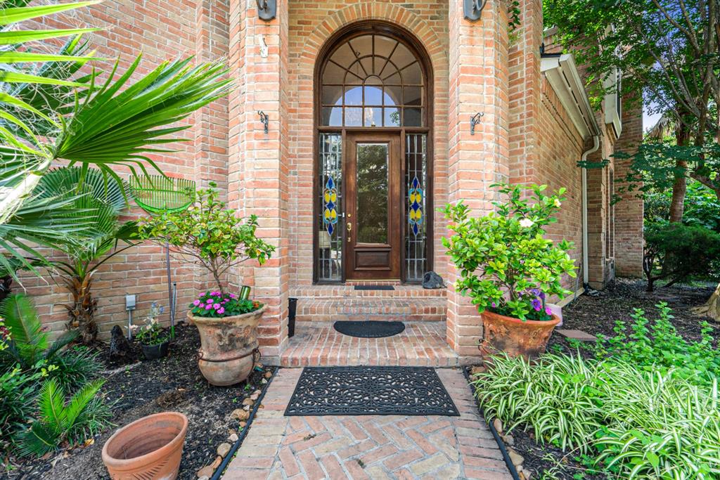 a house view with a potted plant