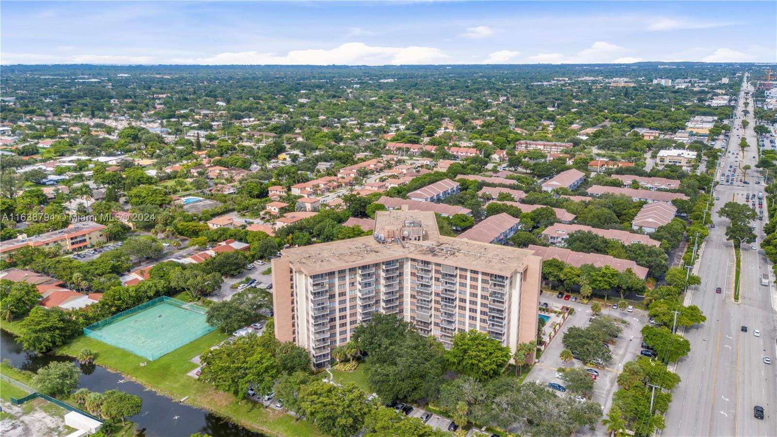 an aerial view of multiple house