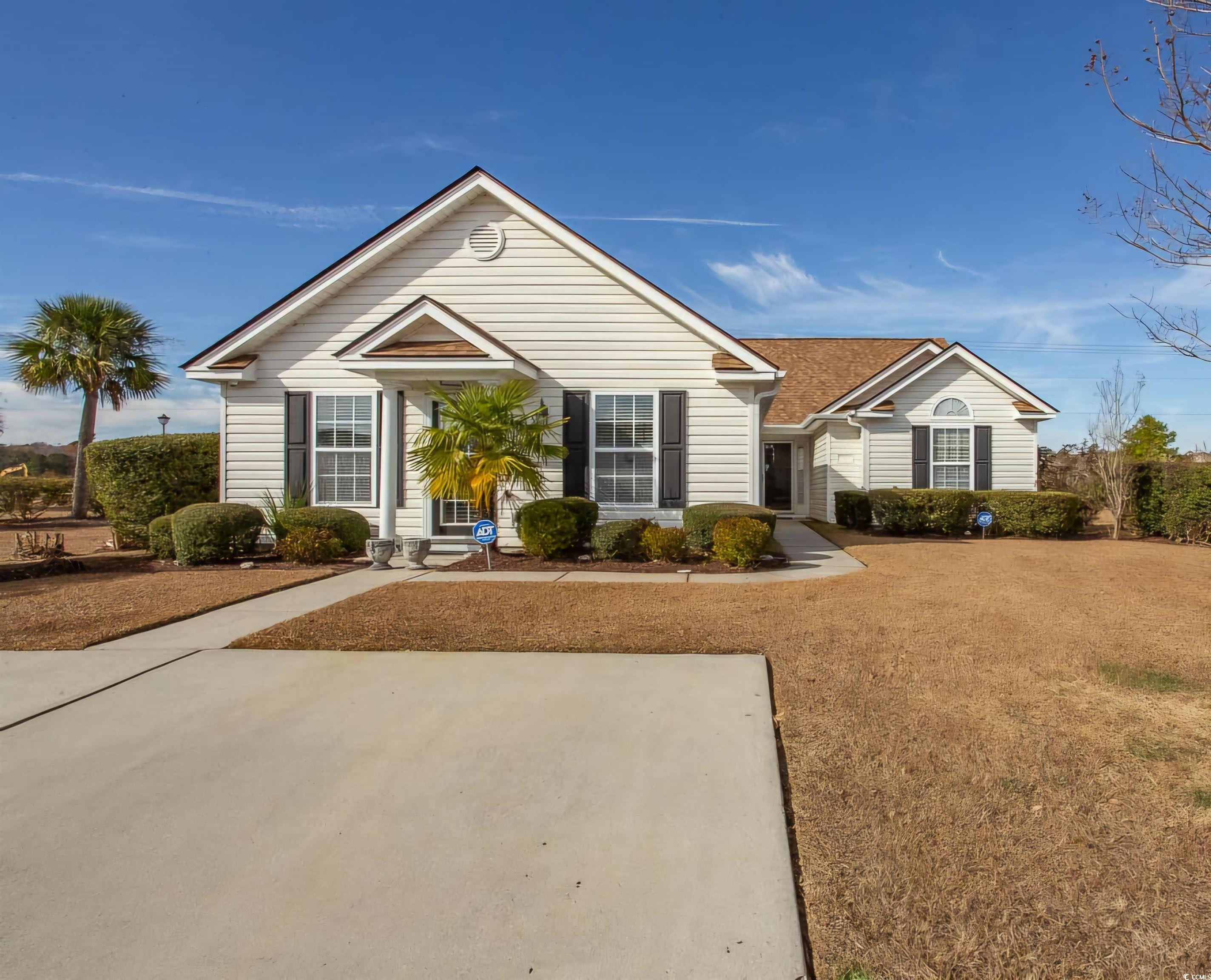 View of single story home