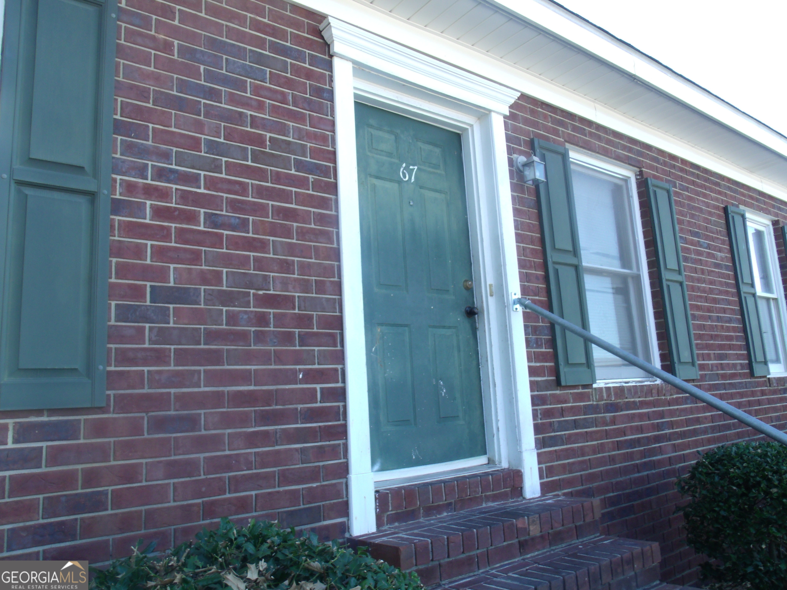 a view of front door of house