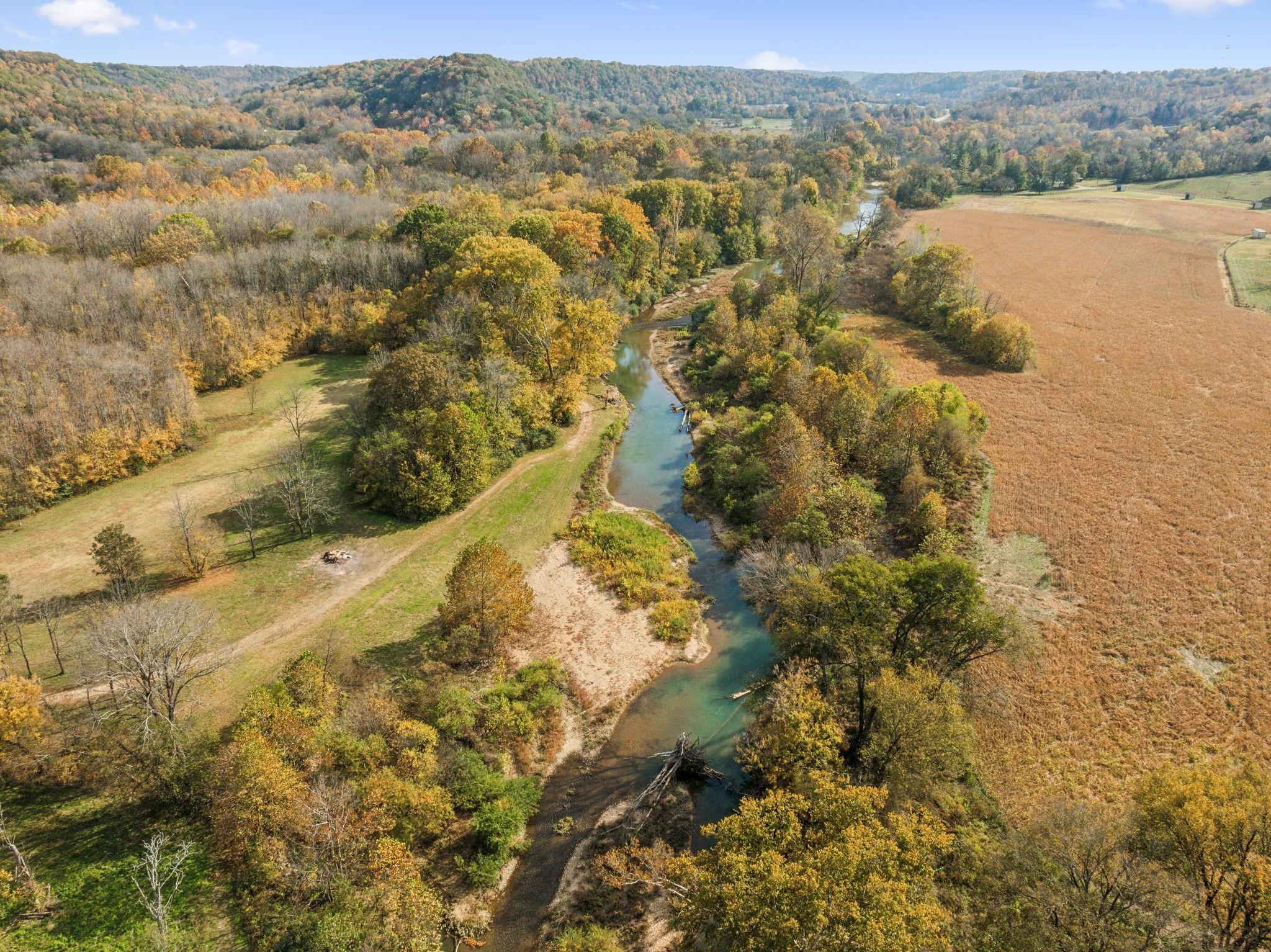 Just 50 feet from the South Harpeth River, this gorgeous property features two pastures that lead to the property line.  Bring your horses and enjoy the beauty of middle Tennessee.