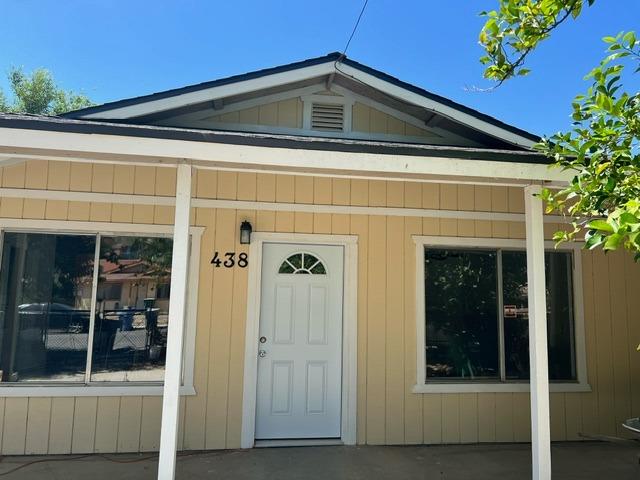 a view of front door of house