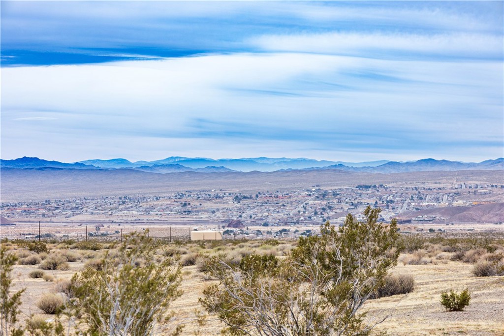 a view of city and mountain