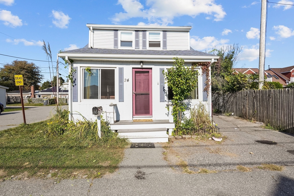 a front view of a house