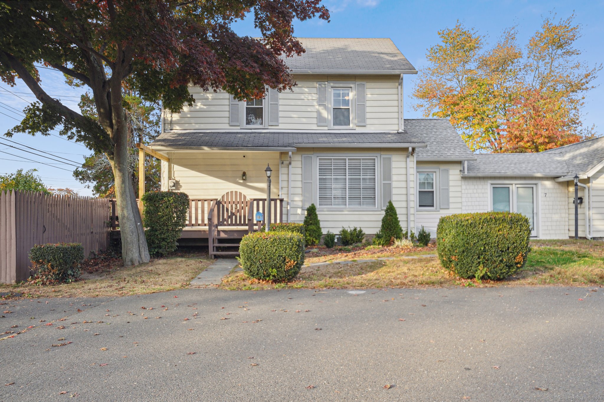 a view of a house with a patio