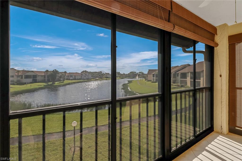 a view of lake from balcony