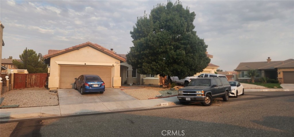 a car parked in front of a house