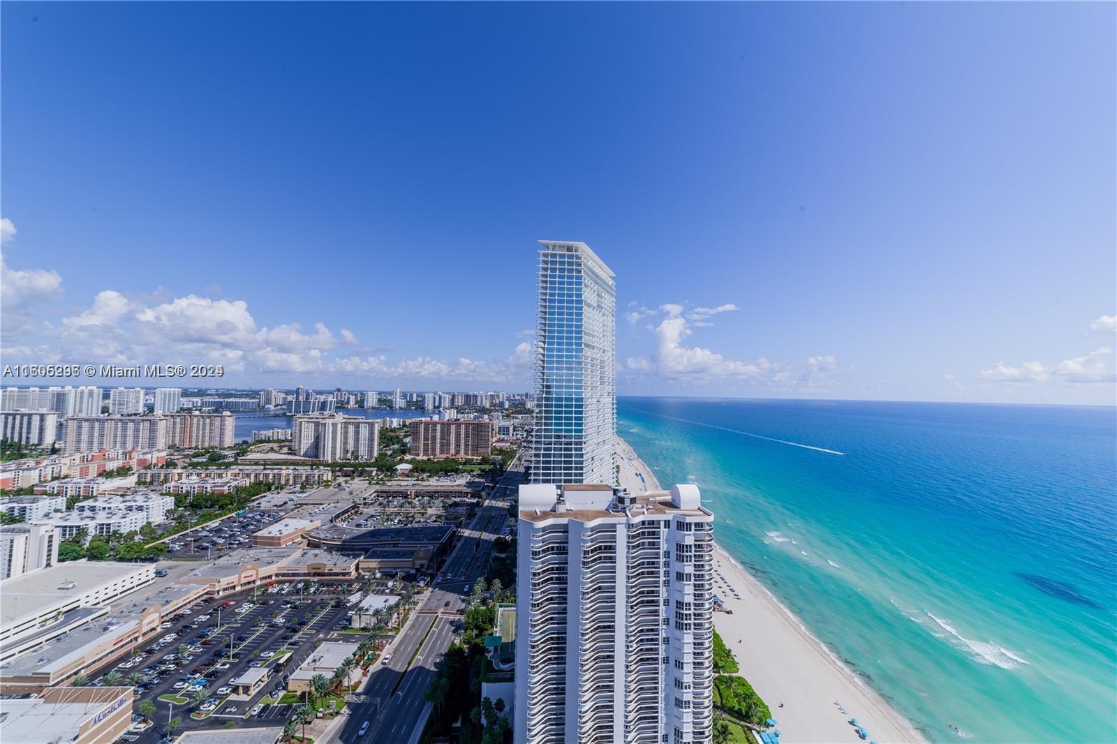 a city view with tall buildings