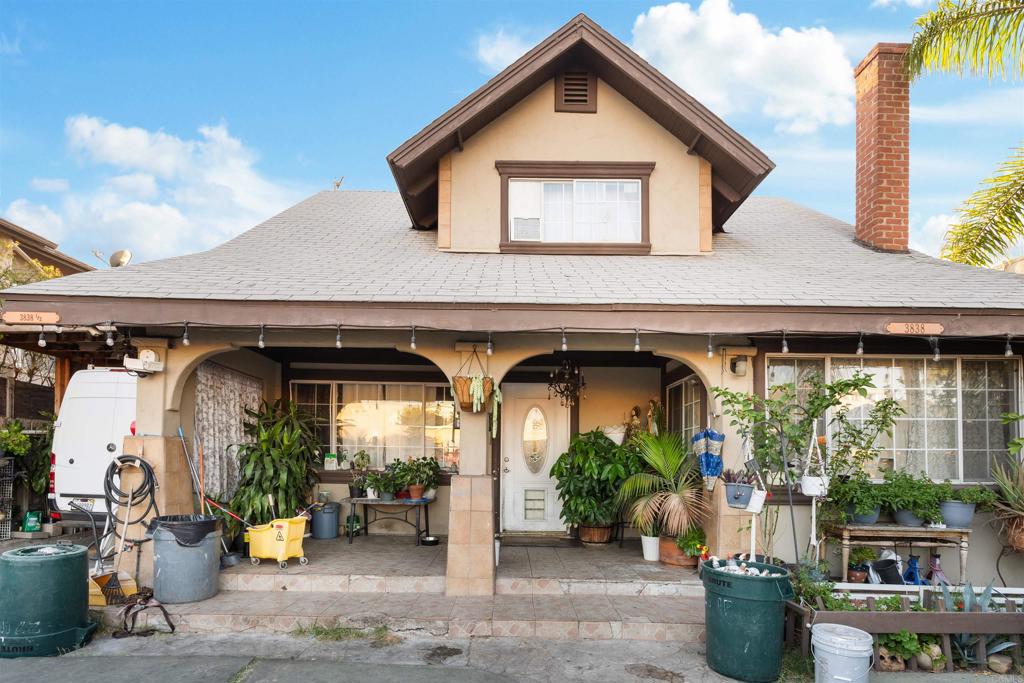 a front view of a house with porch