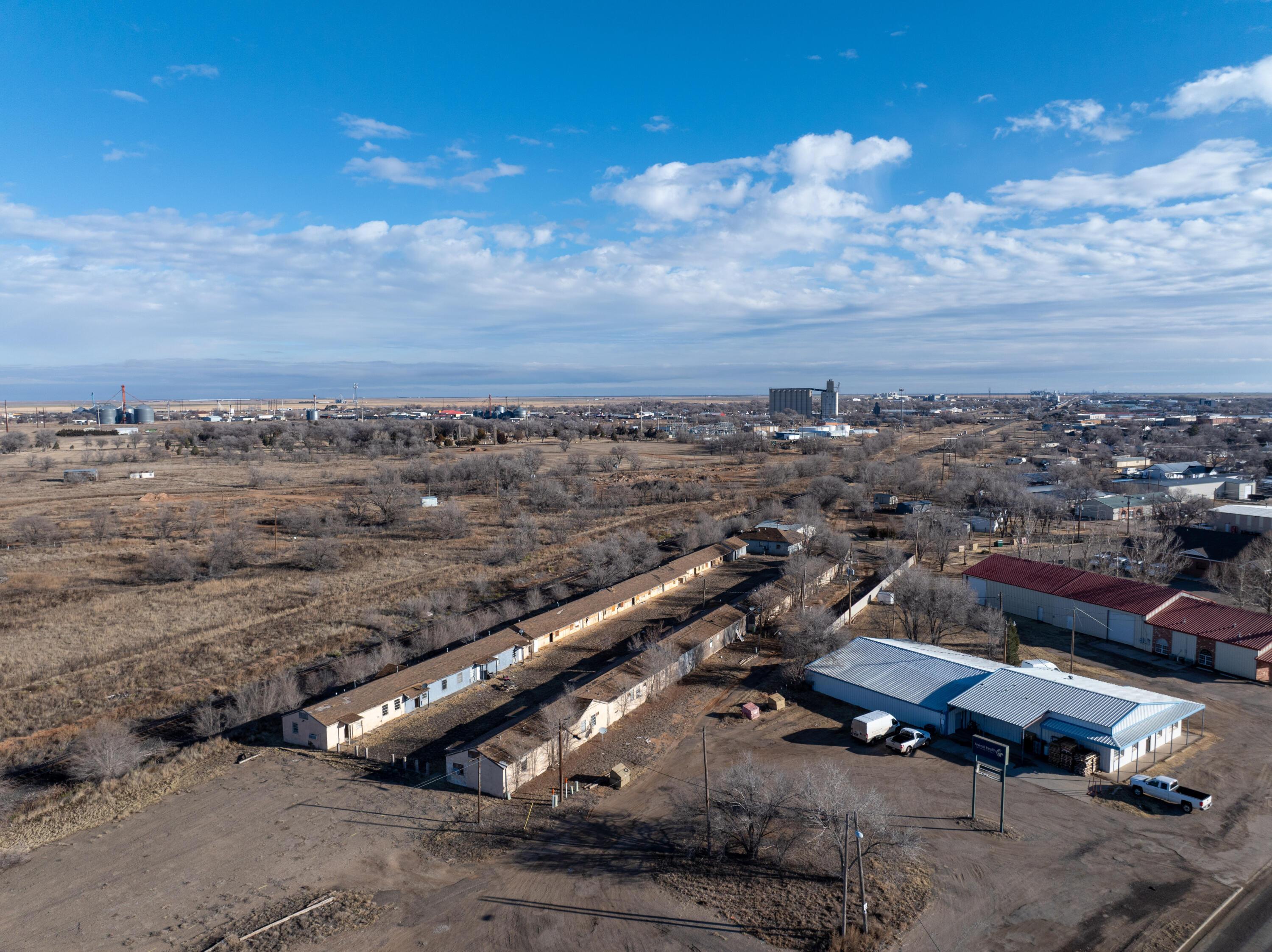 an aerial view of multiple house