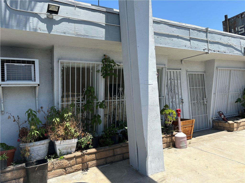 a view of porch with seating space