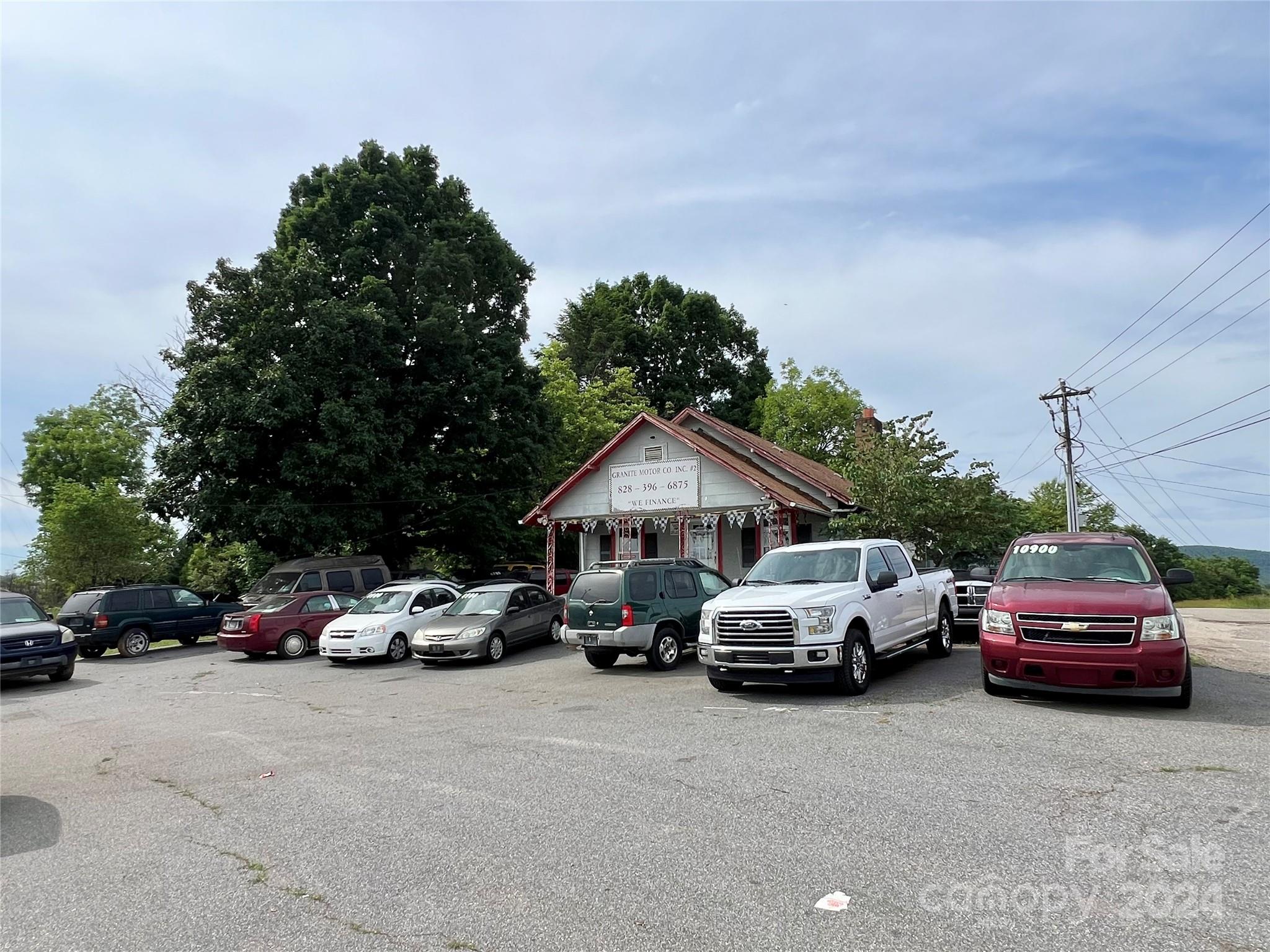 a car parked in front of a house