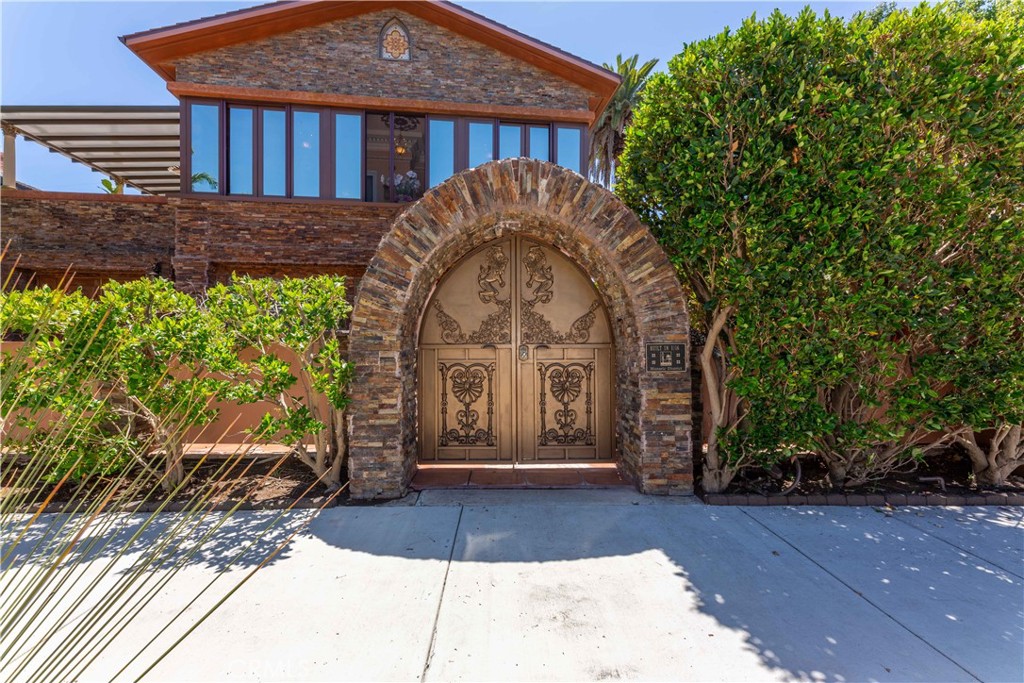 a front view of a house